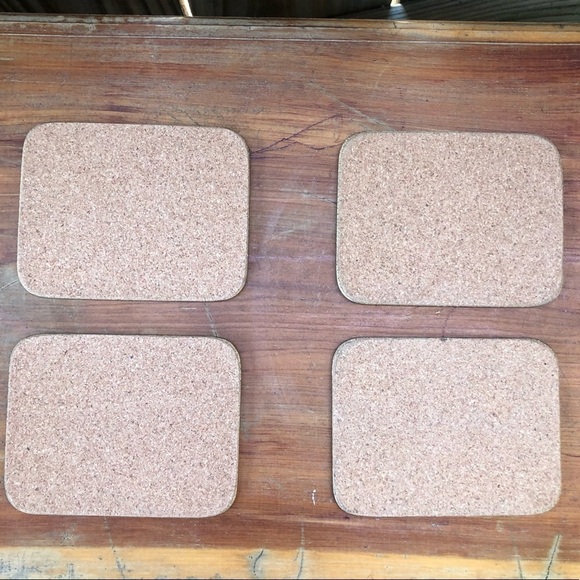 Set of 4 Cloverleaf Cork Back Coasters London Historical Landmarks - Picture 2 of 6